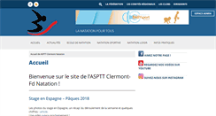 Desktop Screenshot of clermont-ferrand-natation.asptt.com