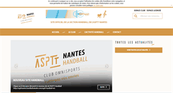 Desktop Screenshot of nantes-handball.asptt.com